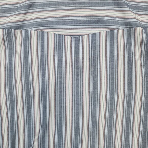 Saddle King Men's‎ Western Pearl Snap Size 17 1/2 Striped Cowboy Shirt Rodeo - Picture 13 of 13